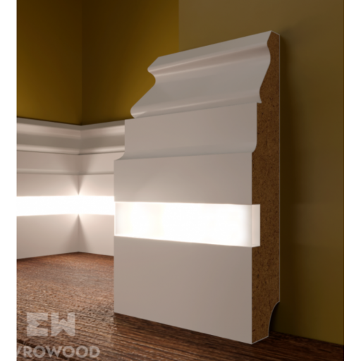 Плинтус под покраску с подсветкой PN 090 LED